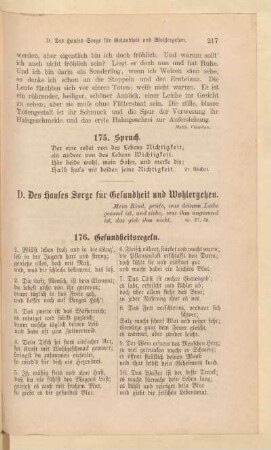 D. Des Hauses Sorge für Gesundheit und Wohlergehen