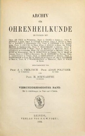 Archiv für Ohrenheilkunde. 34. 1893