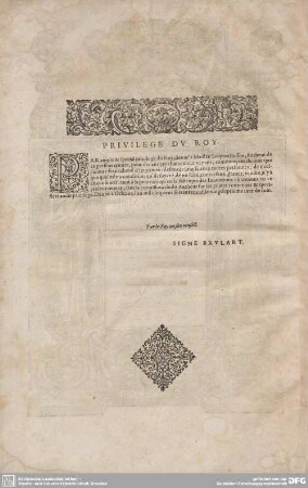 PRIVILEGE DU ROY.