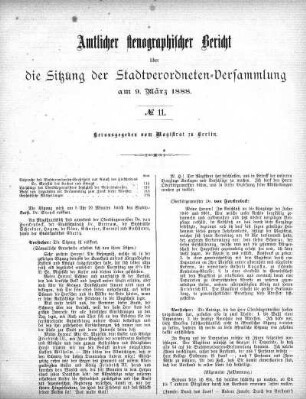 No. 11, 9. März 1888