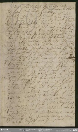 Eigenh. Brief von Johanna Christiane Erdmuthe Schlegel an August Wilhelm von Schlegel, Hannover, 10.11.1810
