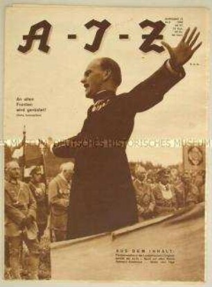 Proletarische Wochenzeitschrift "A-I-Z" u.a. über den sozialistischen Aufbau in der Sowjetunion