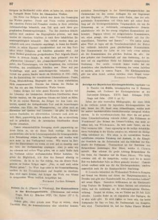 37-38 [Rezension] Sodeur, Gottlieb, Der Kommunismus in der Kirchengeschichte