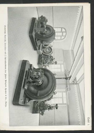 Tafel I. Elektrische Zentrale [...]
