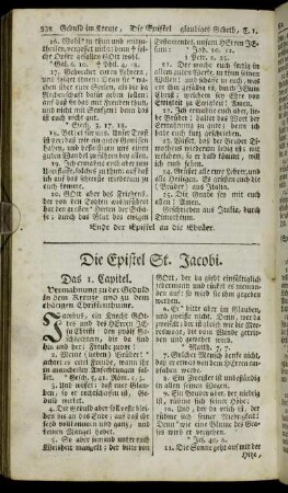 Die Epistel St. Jacobi.
