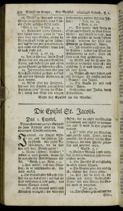 Die Epistel St. Jacobi.