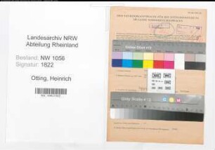 Entnazifizierung Heinrich Otting , geb. 30.12.1910 (Maler)