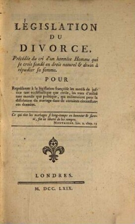 Legislation du divorce