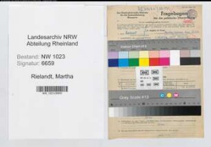 Entnazifizierung Martha Rielandt , geb. 22.09.1894 (Lehrerin)