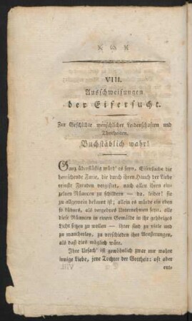 VIII. Ausschweifungen der Eifersucht.