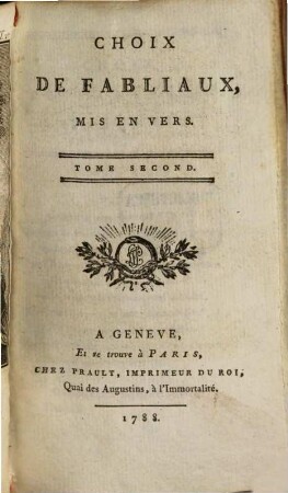 Choix De Fabliaux, Mis En Vers, 2
