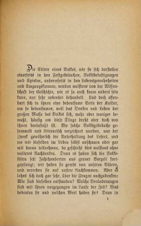 Volkssitten und religiöse Gebräuche : Eine kulturgeschichtliche Studie