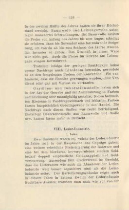 VIII. Leder-Industrie.
