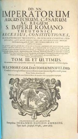 Collectio constitutionum imperialium, 3