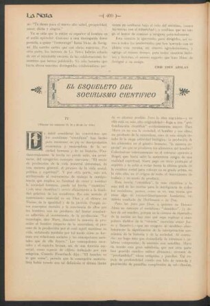 El esqueleto del socialismo científico