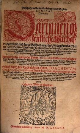 Schlesische General Chronica