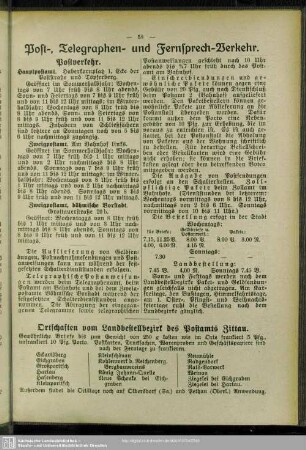 Post-, Telegraphen- u. Fernsprech-Verkehr