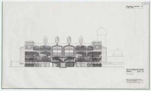 Wettbewerb Congress Center Abu Dhabi (nicht realisiert), 1. Preis – Südansicht. Abu Dhabi (Vereinigte Arabische Emirate)