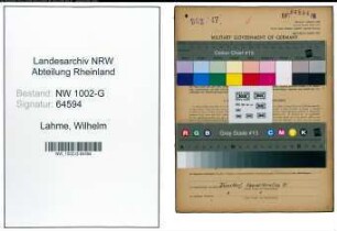 Entnazifizierung Wilhelm Lahme, geb. 03.11.1894 (Modellbauer)