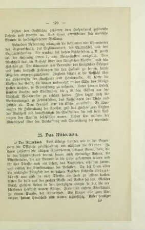 23. Das Rittertum