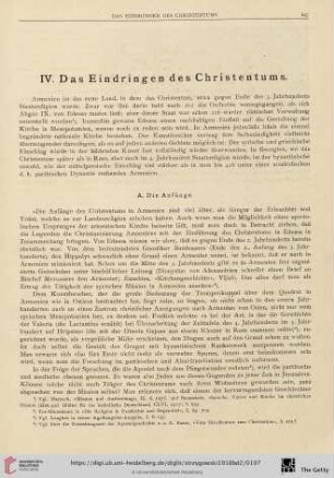 IV. Das Eindringen des Christentums