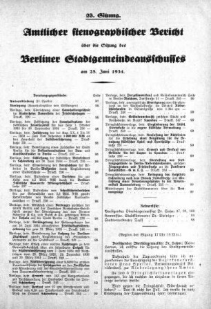 Sitzung 25, 28. Juni 1934