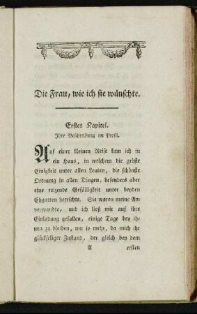 Erstes Kapitel. - Drittes Kapitel.