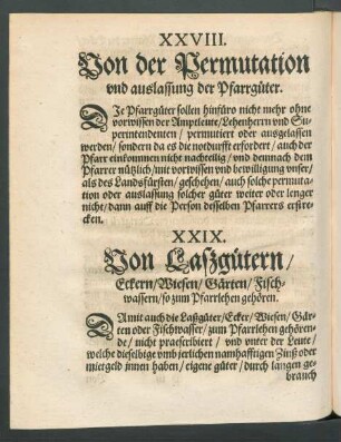 XXIX. Von Laßgütern/ Eckern/ Wiesen ...