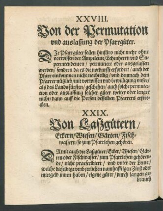 XXIX. Von Laßgütern/ Eckern/ Wiesen ...