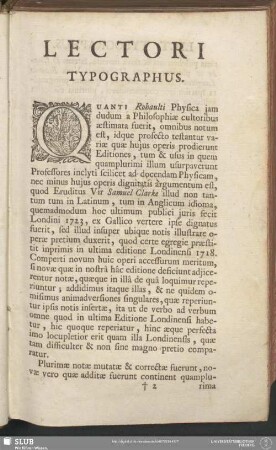 Lectori Typographus
