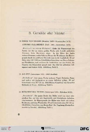 B. Gemälde alter Meister (Nr. 23-46)