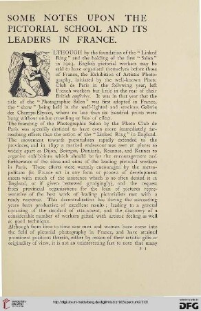 Some notes upon the Pictorial School and its leaders in France