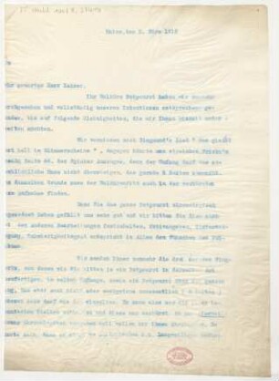 Brief an Alfred Kaiser : 05.03.1913