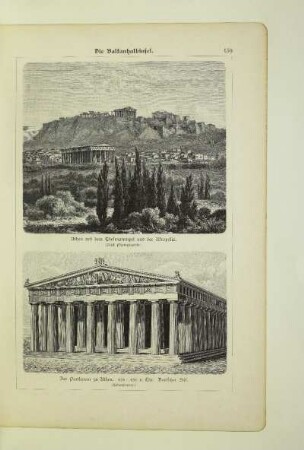 Athen mit dem Theseustempel und der Akropolis