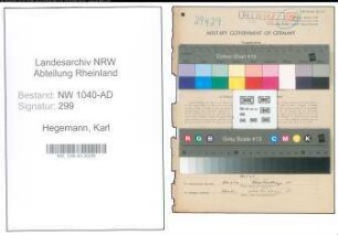 Entnazifizierung Karl Hegemann , geb. 28.01.1913 (Angestellter)