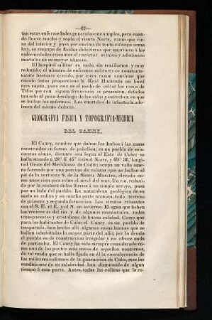 Geografía física y topografía-médica del Caney.