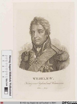 Bildnis Wilhelm (William Henry) IV., König von Großbritannien, Irland u. Hannover (reg. 1830-37)