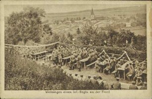 Wettsingen eines Inf.-Regts. an der Front
