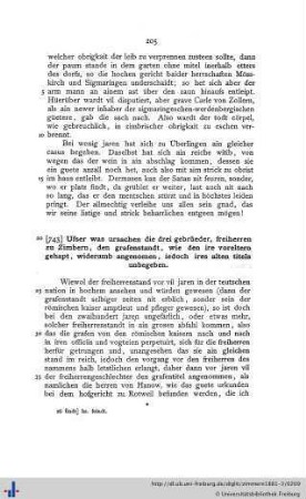 Ußer was ursachen die drei gebrüeder, freiherren zu Zimbern, den grafenstandt, wie den ire voreltern gehapt, widerumb angenomen...