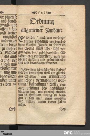 Ordnung und allgemeiner Innhalt