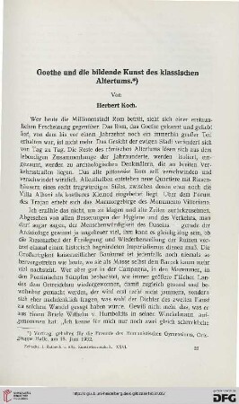 26: Goethe und die bildende Kunst des klassischen Altertums