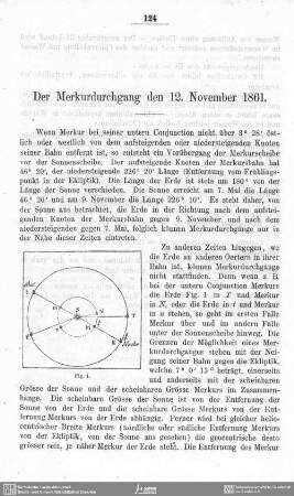 Der Merkurdurchgang den 12. November 1861