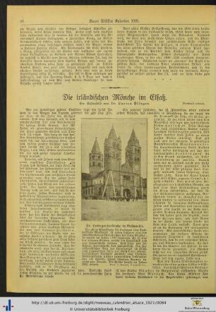Die irländischen Mönche im Elsaß.