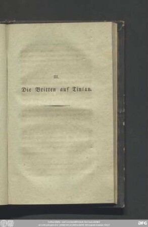 III. Die Britten auf Tinian.