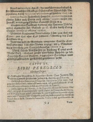 Caput XV. Libri Peregrino idiomate scripti.