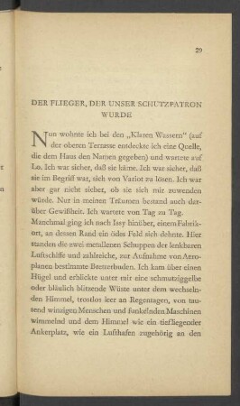 Der Flieger, Der Unser Schutzpatron Wurde