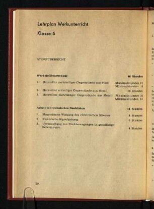 Lehrplan Werkunterricht Klasse 6