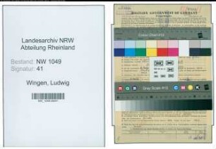 Entnazifizierung Ludwig Wingen , geb. 04.03.1906 ()