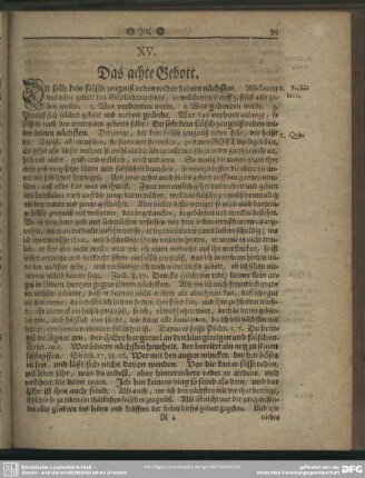 XV. Das achte Gebott