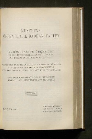 Münchens öffentliche Badeanstalten